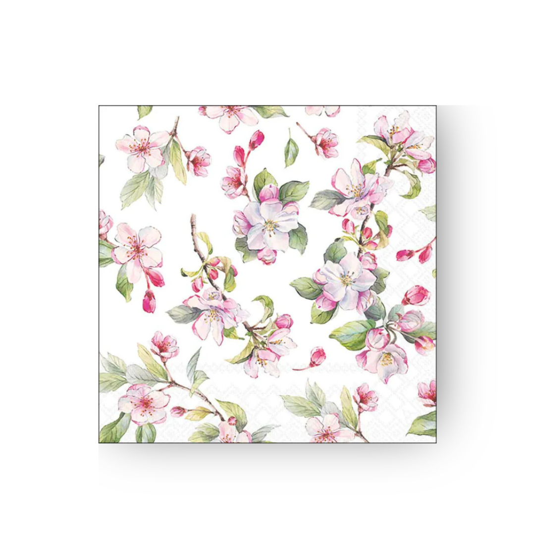 Papierserviette M - Spring Blossom white