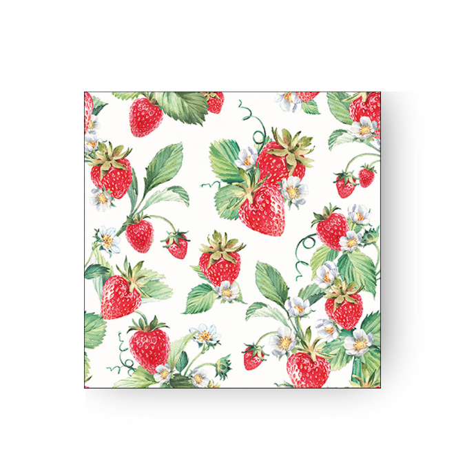 Papierserviette M - Garden strawberries