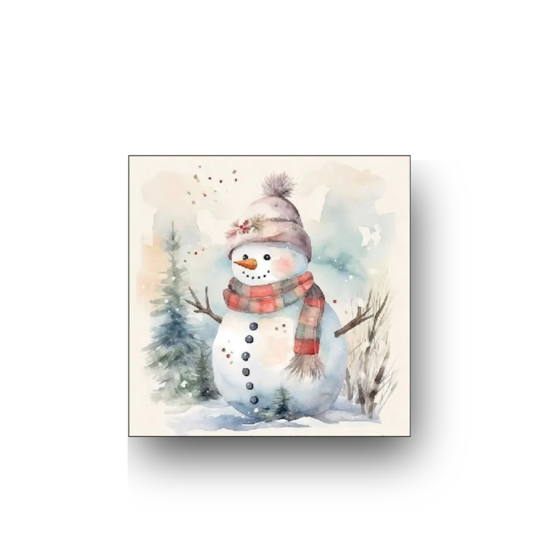 Papierserviette S • Snowman in nature