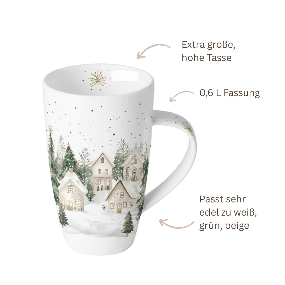 Tasse hoch - 0,6L - Snowy Houses