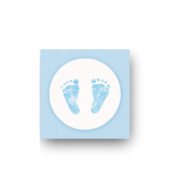 Papierserviette S • Baby steps blue