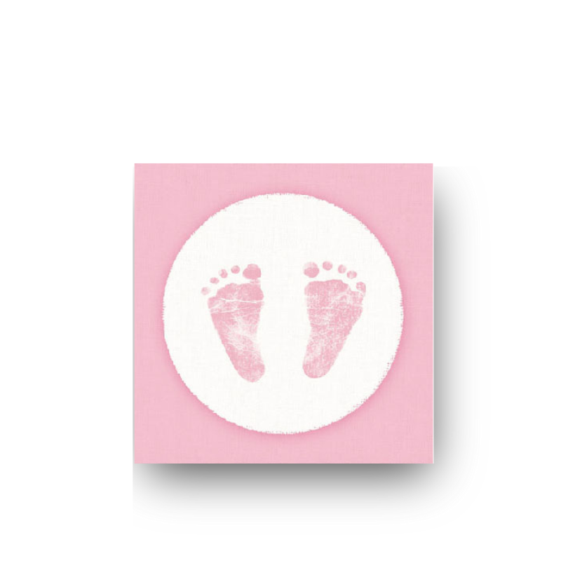 Papierserviette S • Baby steps rose
