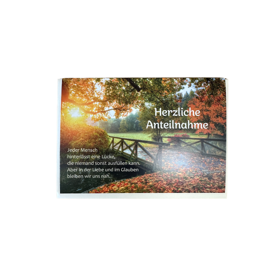 Karte mir Umschlag - Herzliche Anteilnahme