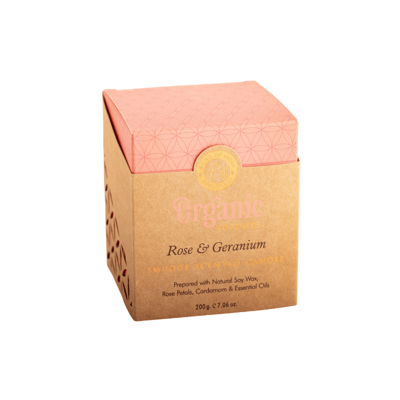 Organic Sojawachskerze - Rose Geranie