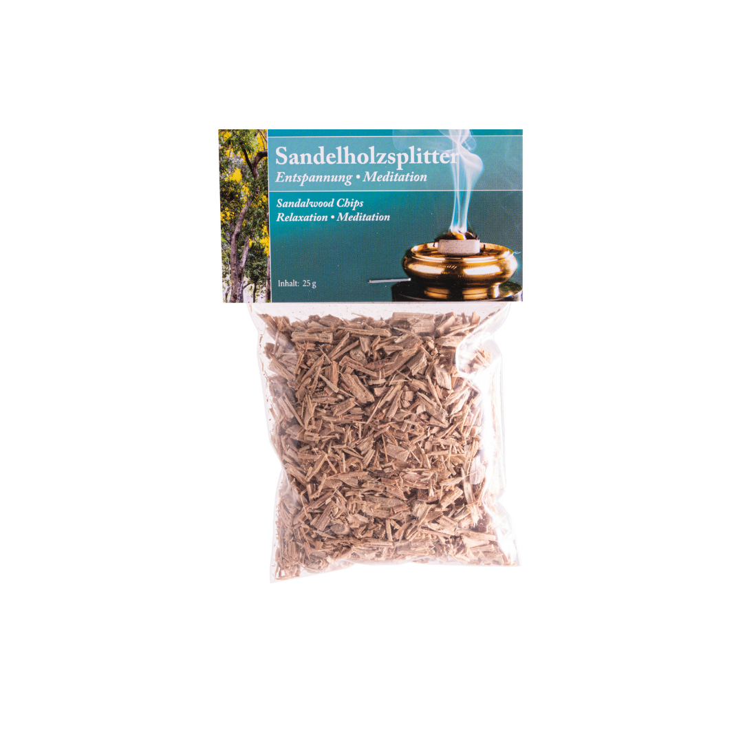 Räucherware • lose • Sandelholzsplitter 25 g • Ruhe, Reinheit, Klärung