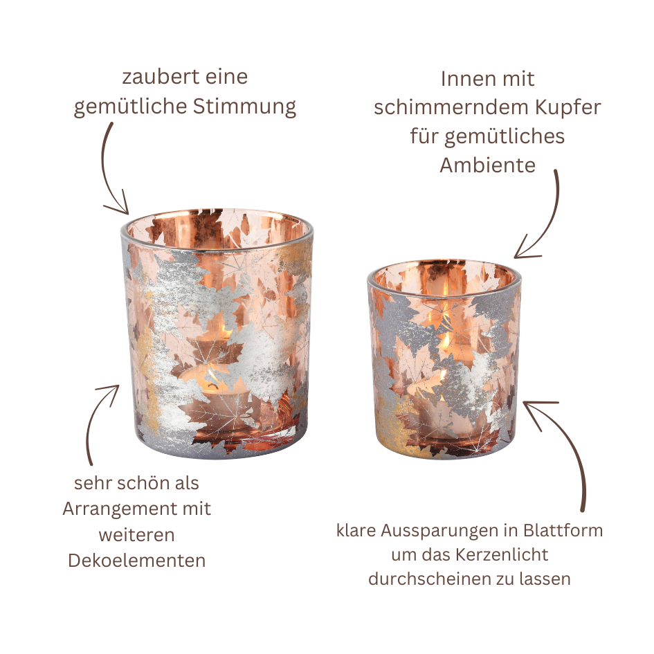 Teelicht - Herbstzauber Kupfer