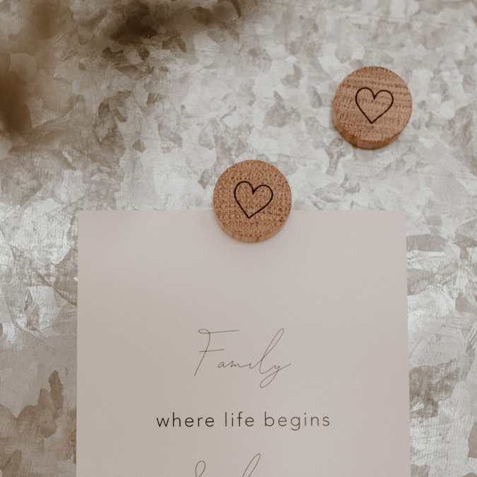 Holzmagnet - 3er Set - Herz