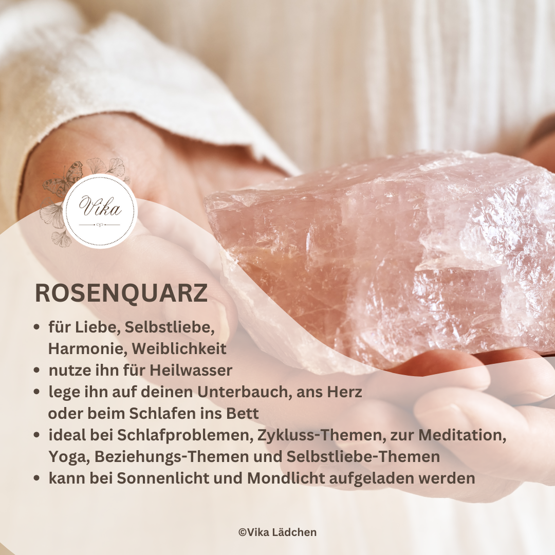 Rohkristall - Heilstein - Rosenquarz