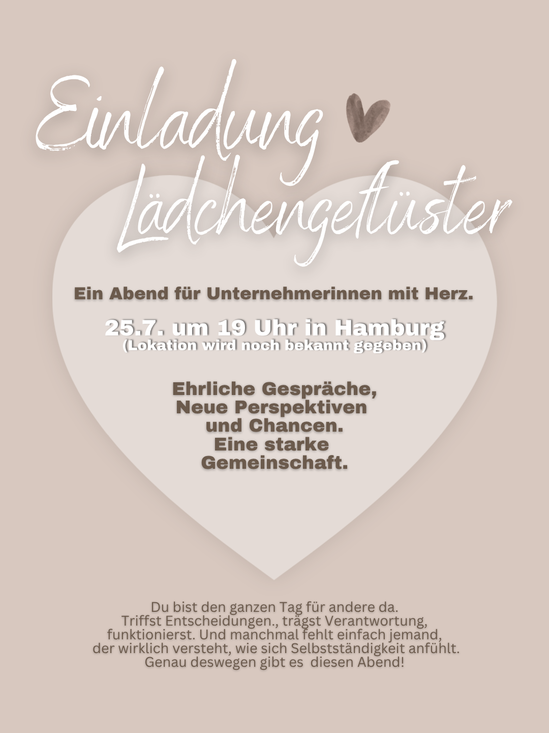 Event 25.7. • 19:00 Uhr • Lädchengeflüster Sommer Edition 2026 • HAMBURG