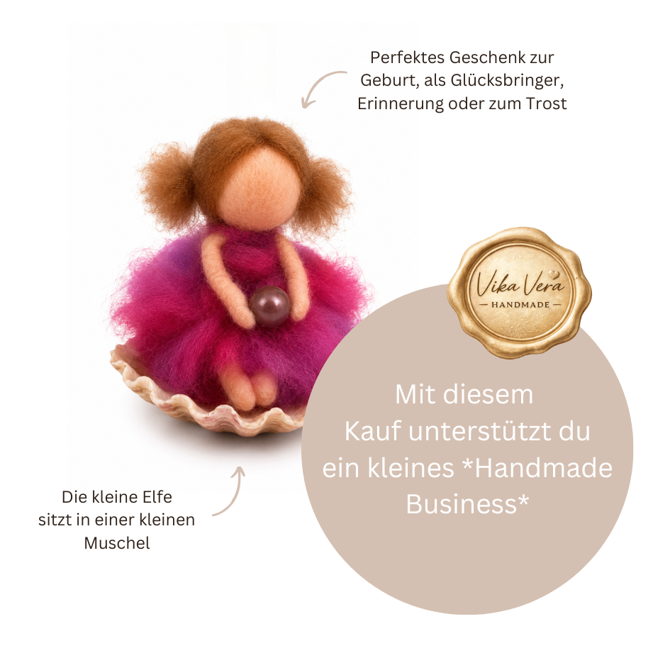 Filzengel - Elfi Meeresflüsterin - pink