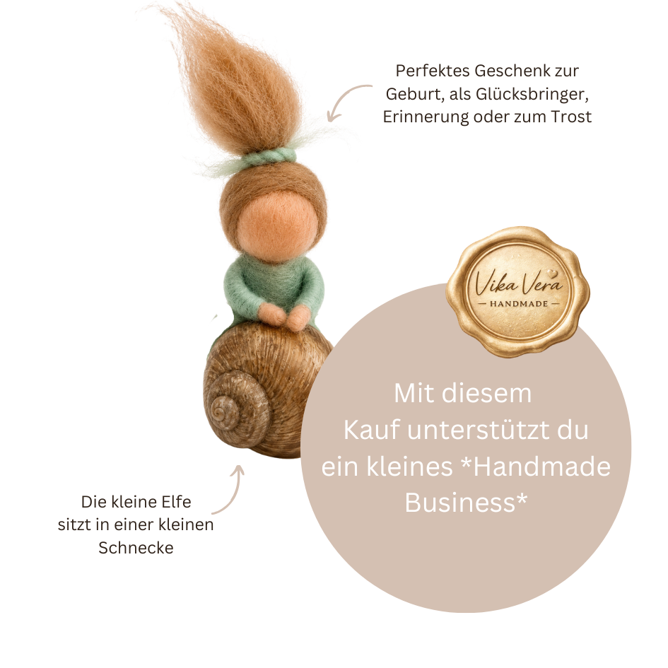 Filzengel in Schnecke - Schneckelina