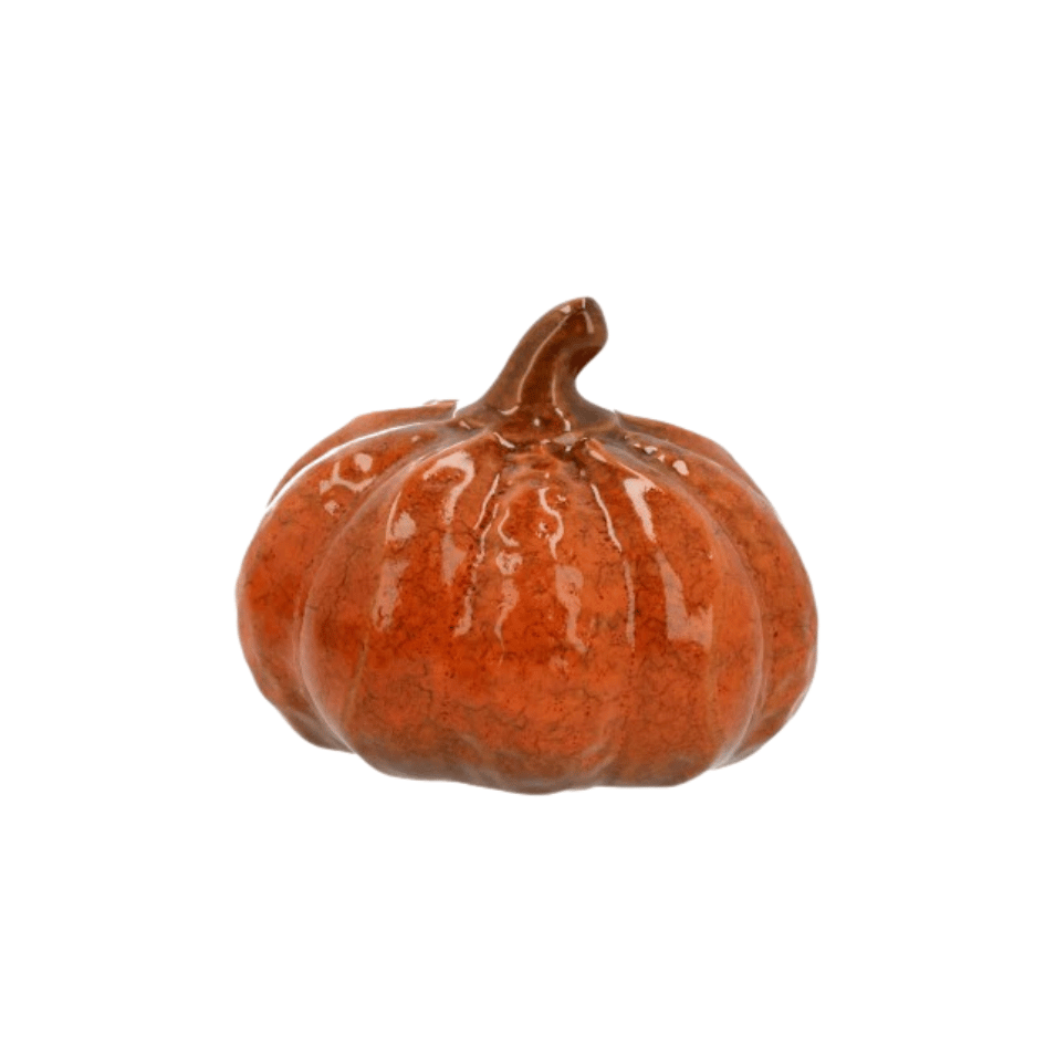 Keramik Deko Kürbis - S