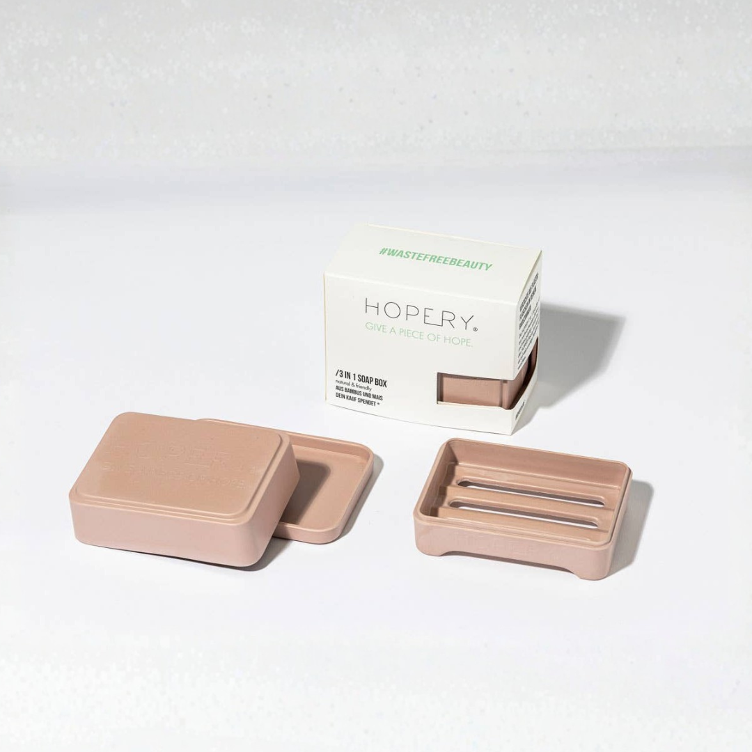 Seifenschale - 3in1 aus Bambus Mais – WARM TAUPE