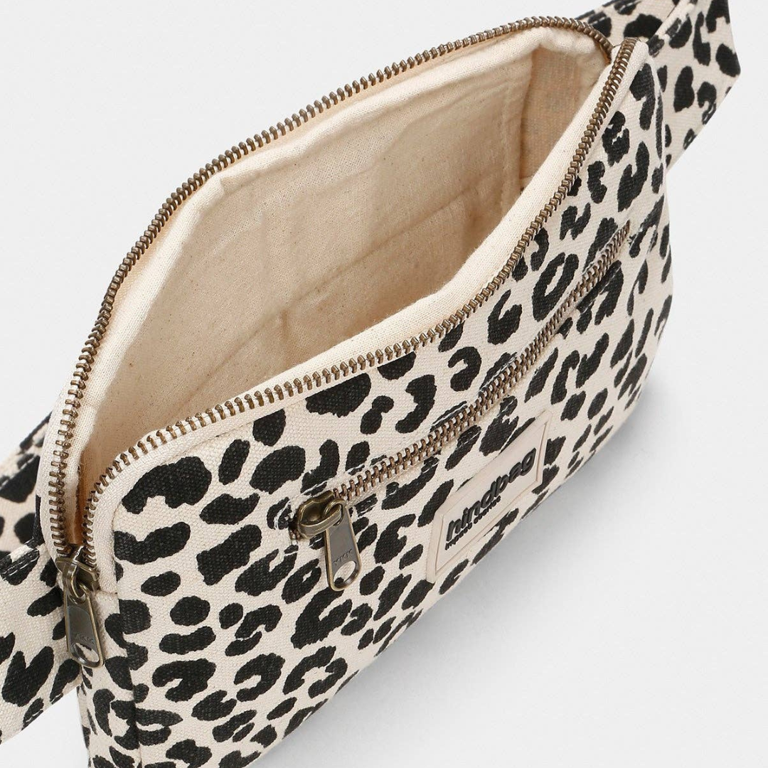 Gürteltasche - HARRY - Leopardenmuster Ecru