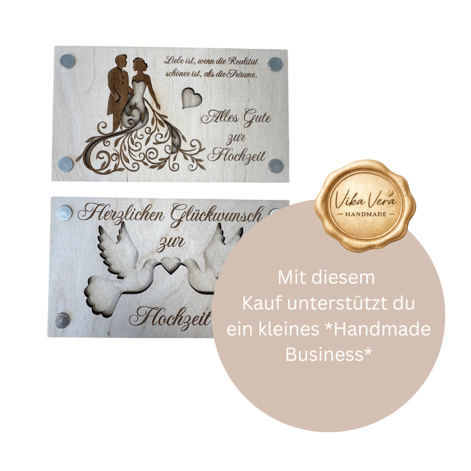 Wunscherfüller aus Holz - zur Hochzeit