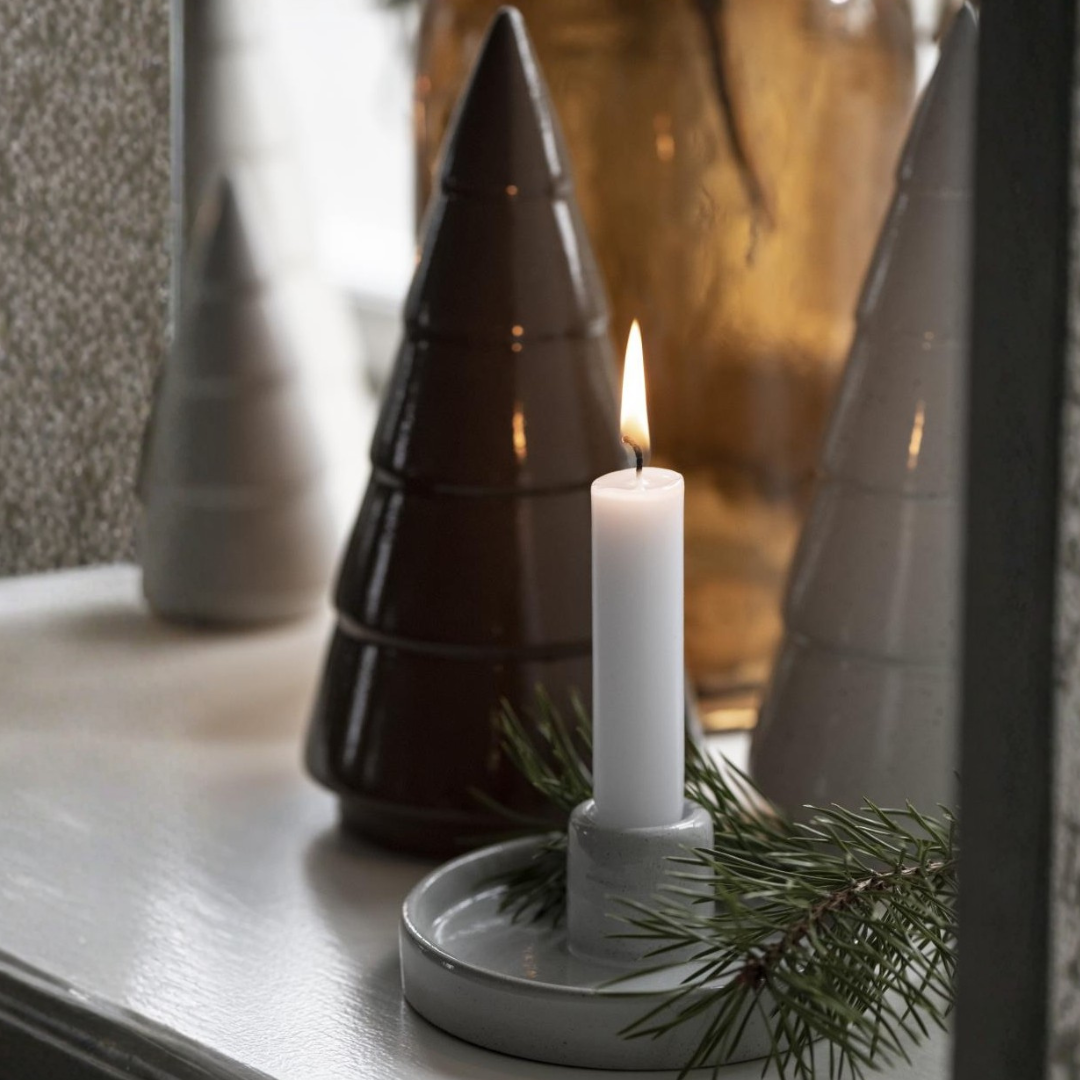 Skandi Baum - Keramik Deko Baum - grau