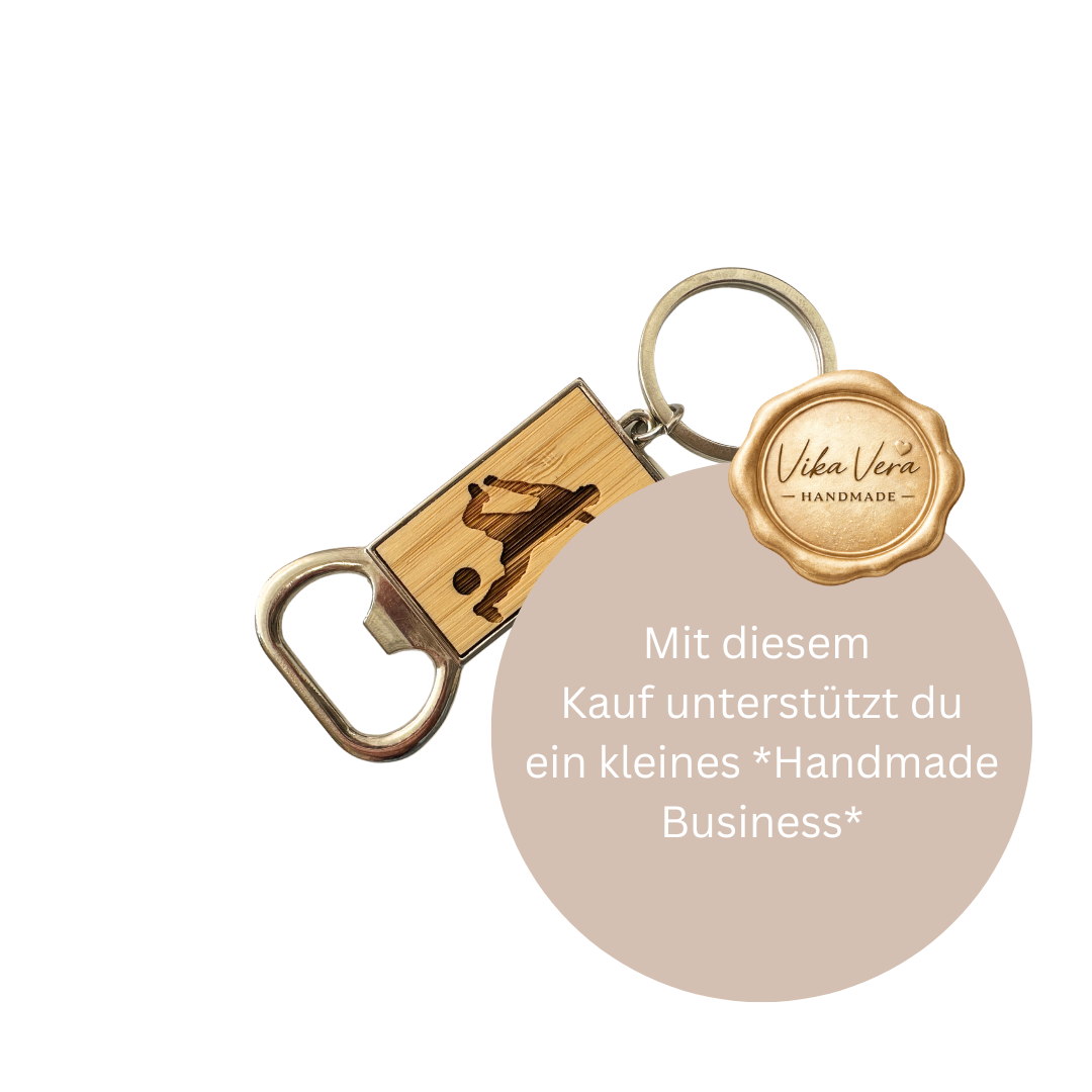 Schlüsselanhänger mit Öffner - Fußballer
