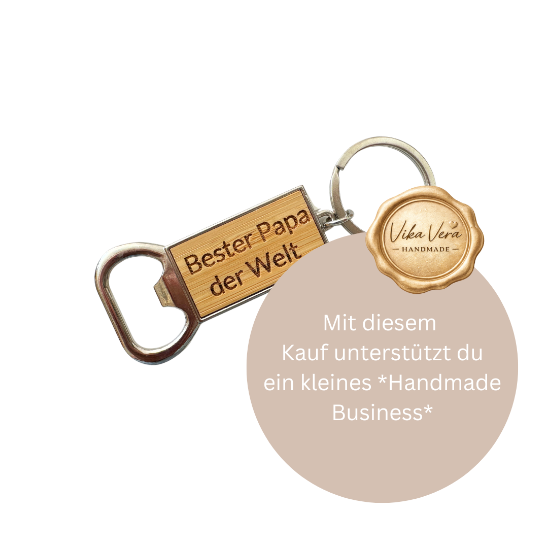 Schlüsselanhänger mit Öffner - Bester Papa