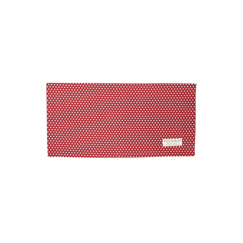 Krasilnikoff Stoffserviette Micro Dots Red in kräftigem Rot mit kleinen weißen Punkten, ca. 40 x 40 cm.