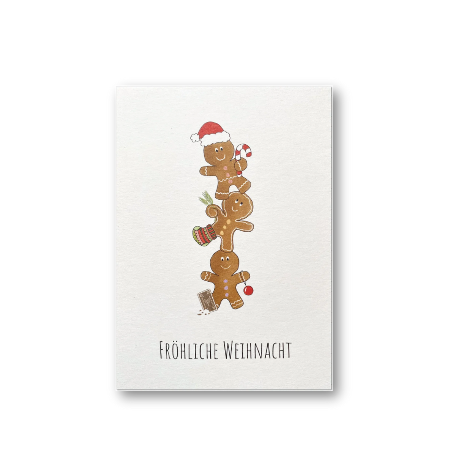 Postkarte • Fröhliche Weihnachten - Lebkchen