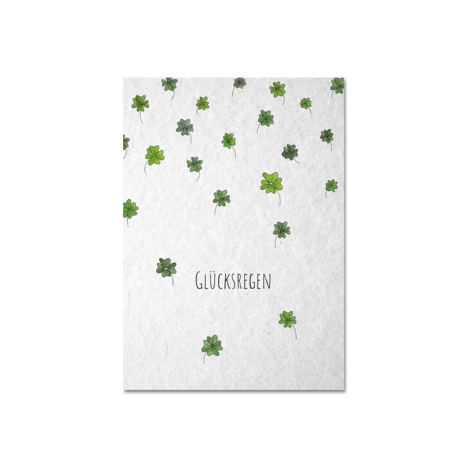 Postkarte - Glücksregen