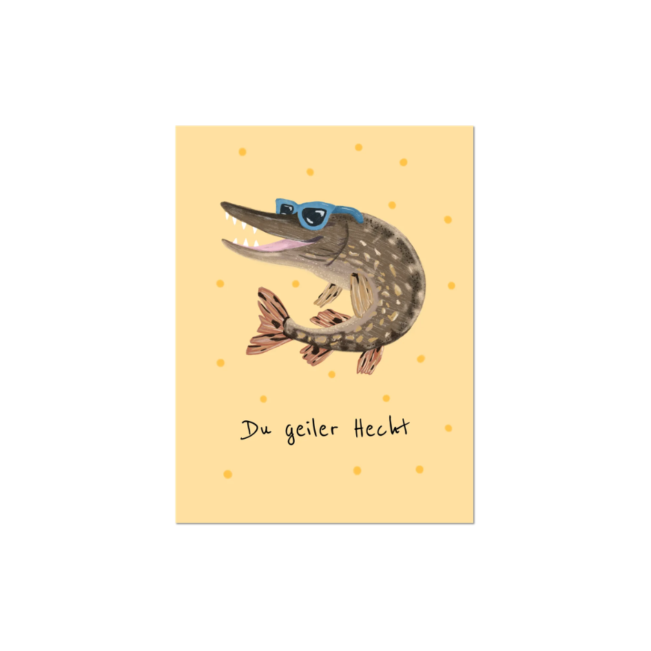 Postkarte • Geiler Hecht