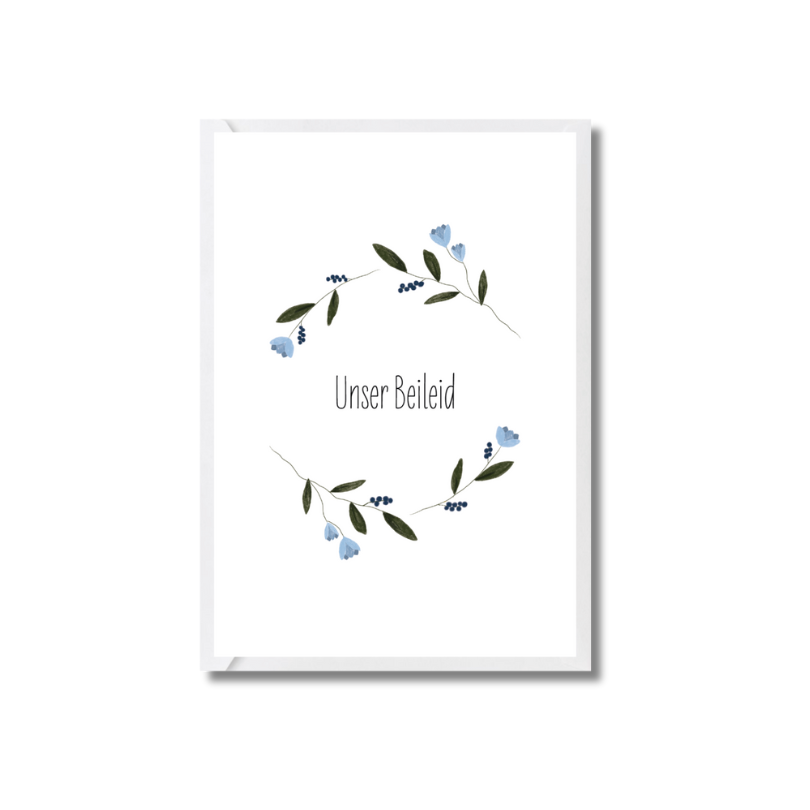 Doppelkarte • Gedenkkarte • Unser Beileid