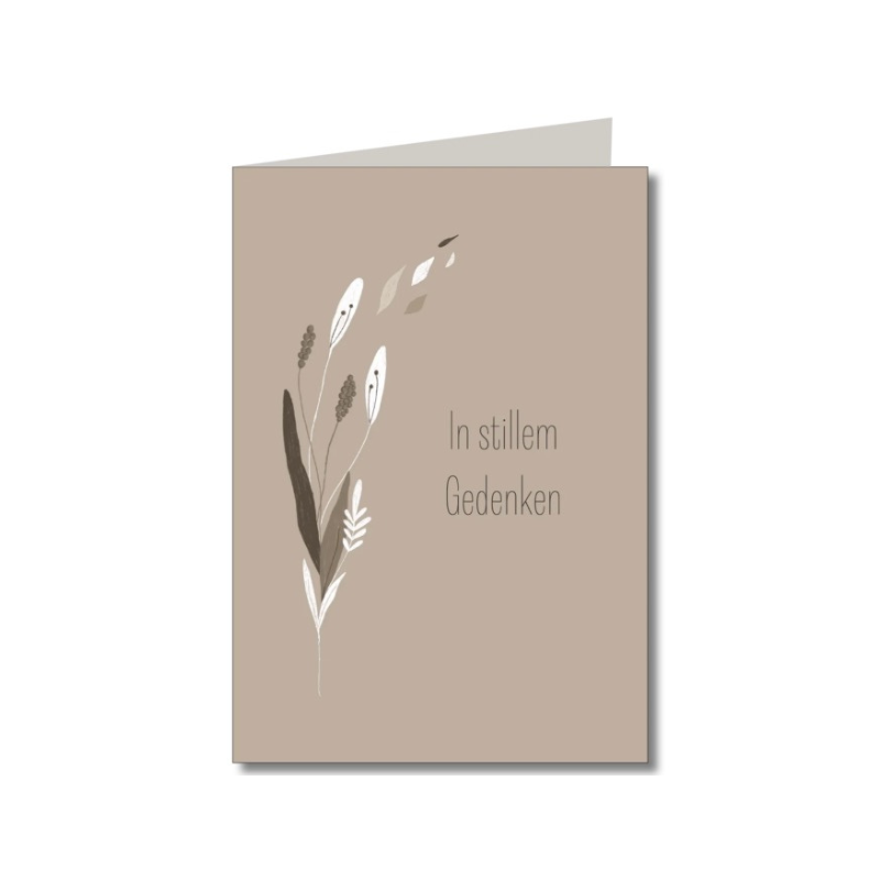 Doppelkarte • Gedenkkarte • In stillem Gedenken
