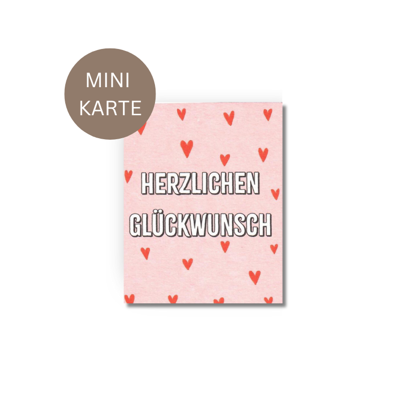 Karte Mini • Postkarte • Herzlichen Glückwunsch