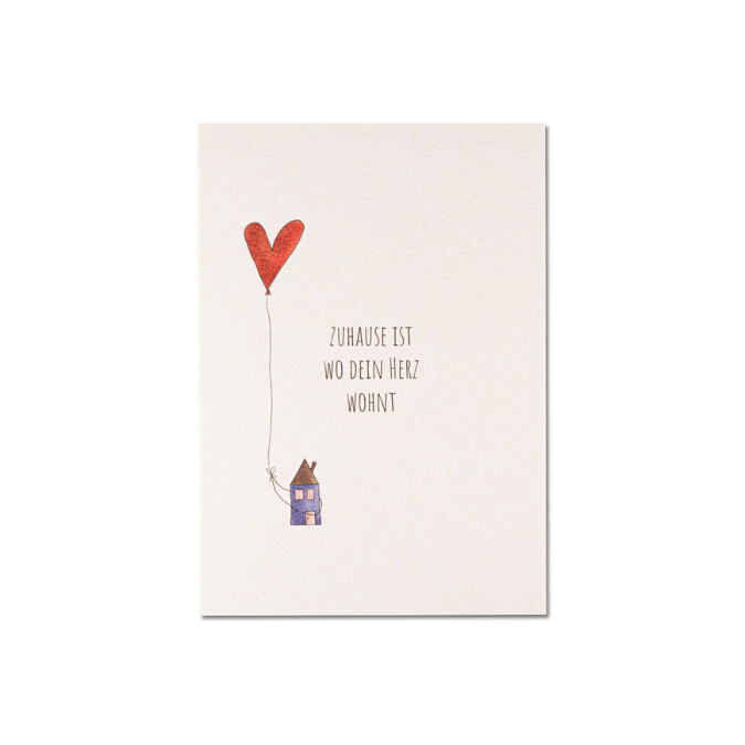 Postkarte • Zuhause ist wo dein Herz wohnt