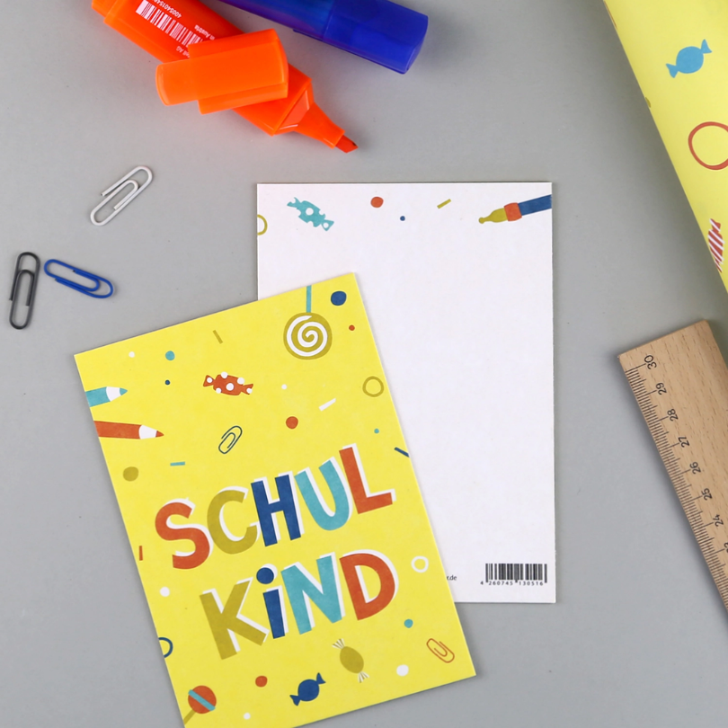 Postkarte - Schulkind