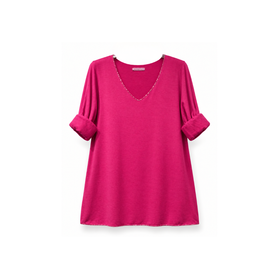 Langarm Shirt - COLETTE - pink