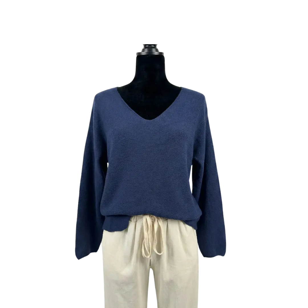 Pullover - Feinstrick - dunkelblau