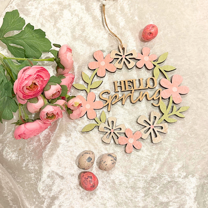 Kranz - Holz - Hello Spring