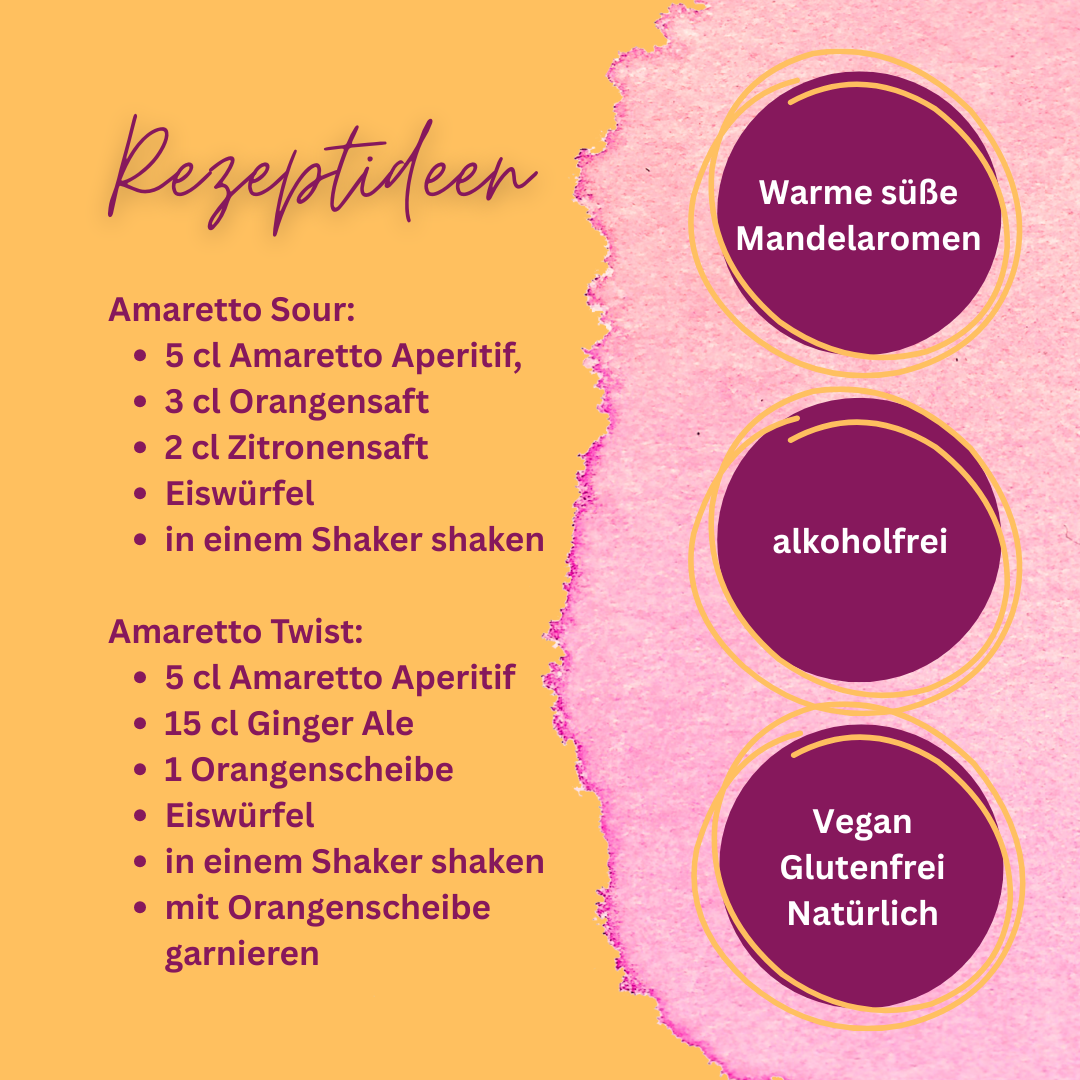 POLLY Amaretto Aperitif - alkoholfrei - Apricot & Vanilla 500 ml