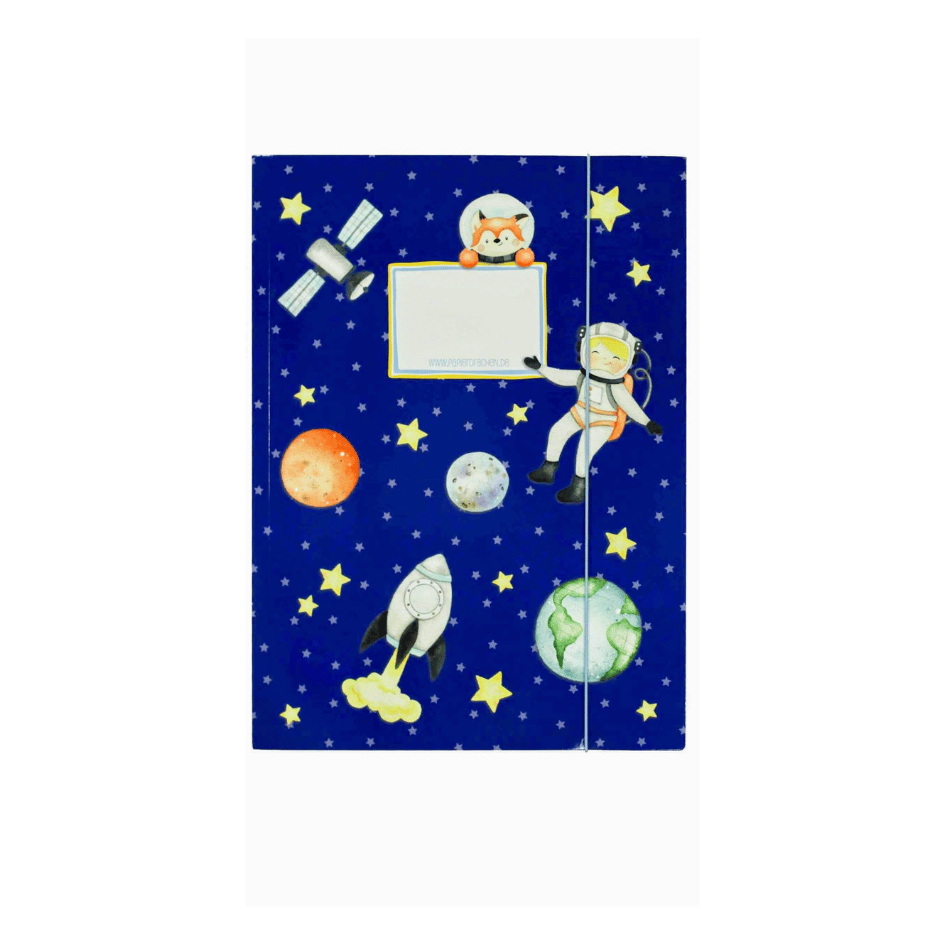 Papierdrachen 2 Schulmappen | Motiv Astronaut - Postmappe