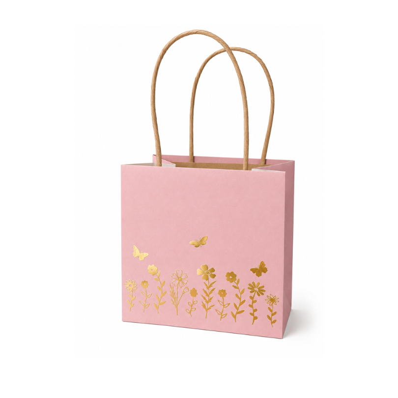 Geschenktüte - Blumenwiese Gold