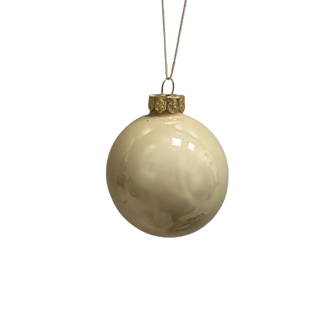 Weihnachtskugel - 6 cm - creme