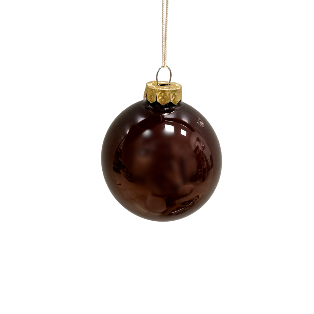 Weihnachtskugel - 6 cm - braun
