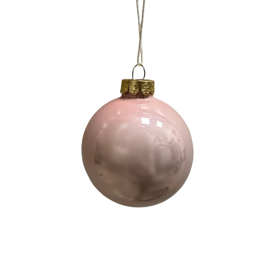Weihnachtskugel - 6 cm - rosa