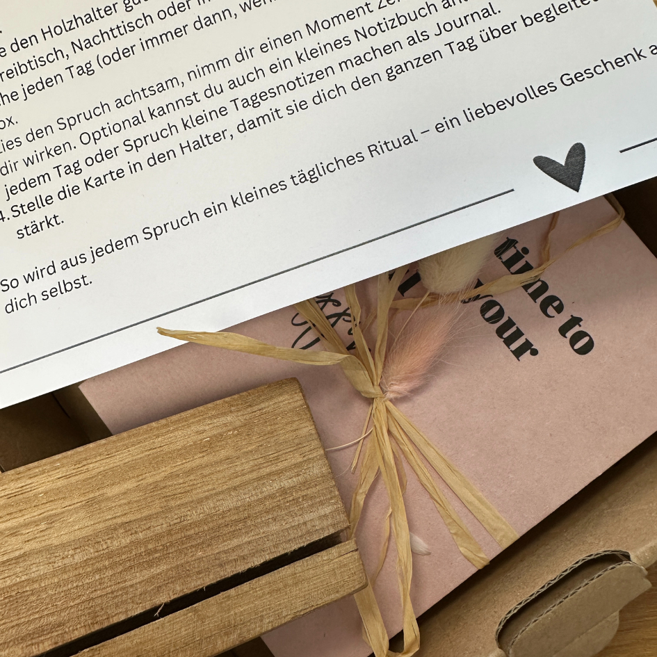 Geschenkset - selfLOVE - 15 Karten mit Halter