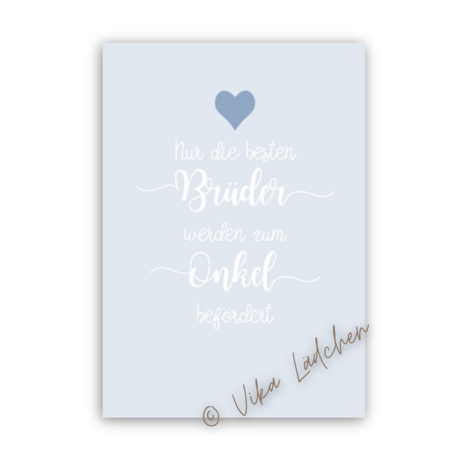 Postkarte • Nur die besten Brüder werden zum Onkel befördert *RESTPOSTEN