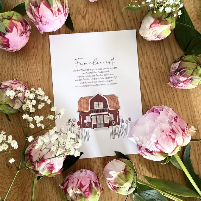 Postkarte • Familie ist, wo die