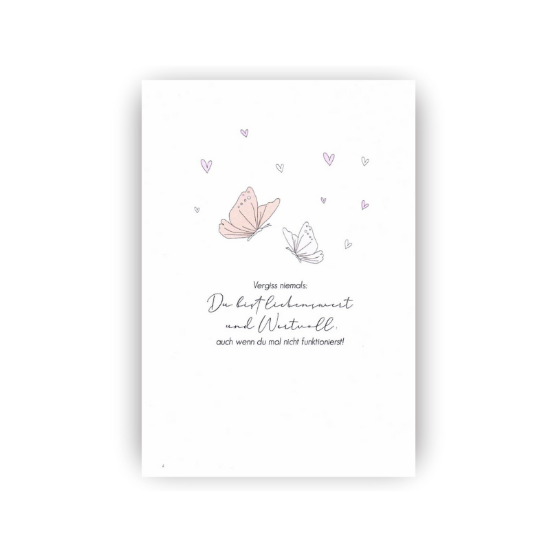Postkarte • Vergiss nicht wie liebenswert und wertvoll du bist