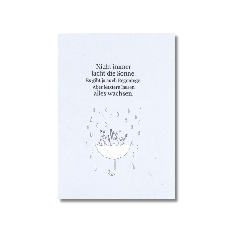 Postkarte • Nicht immer lacht die Sonne