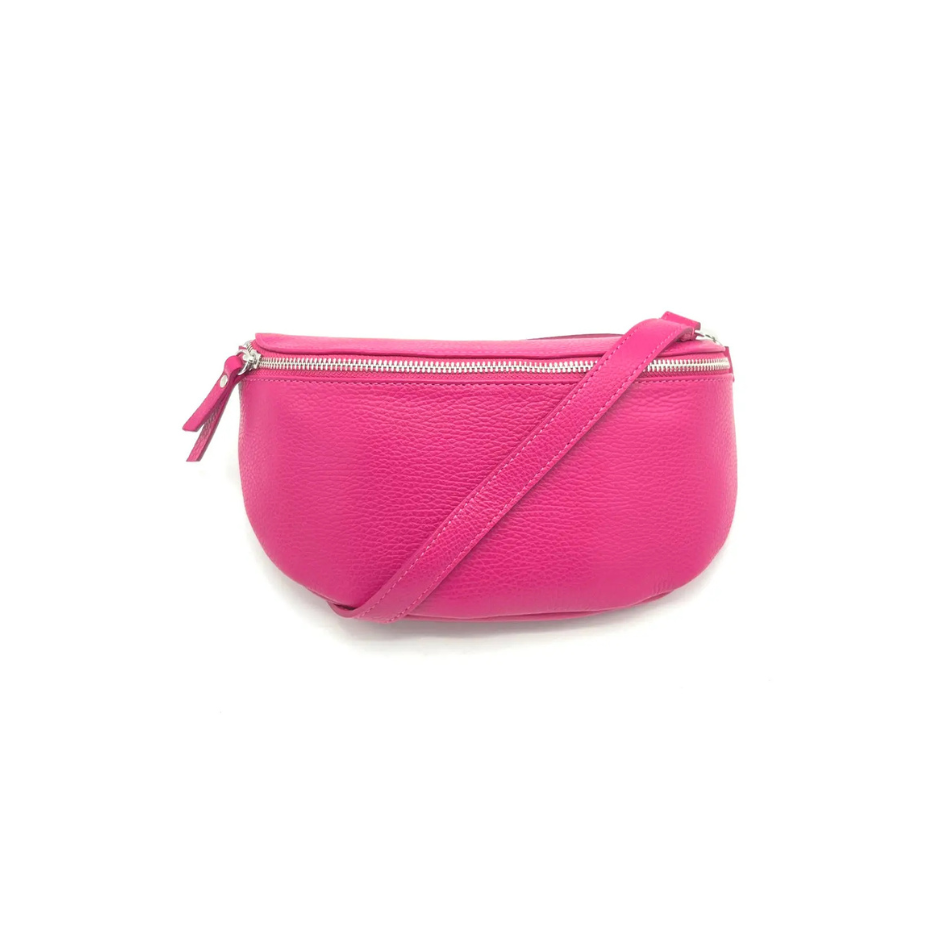 Gürteltasche - Echtleder - Hergestellt in Italien - pink