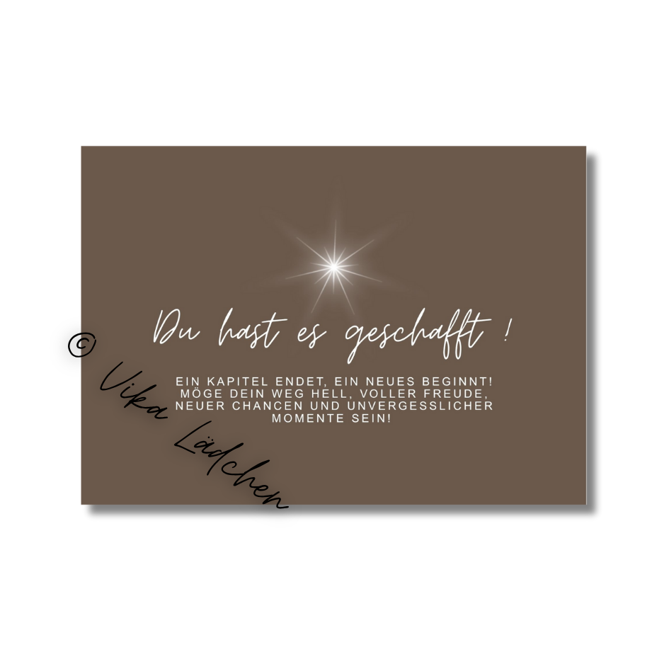 Postkarte • Geschafft