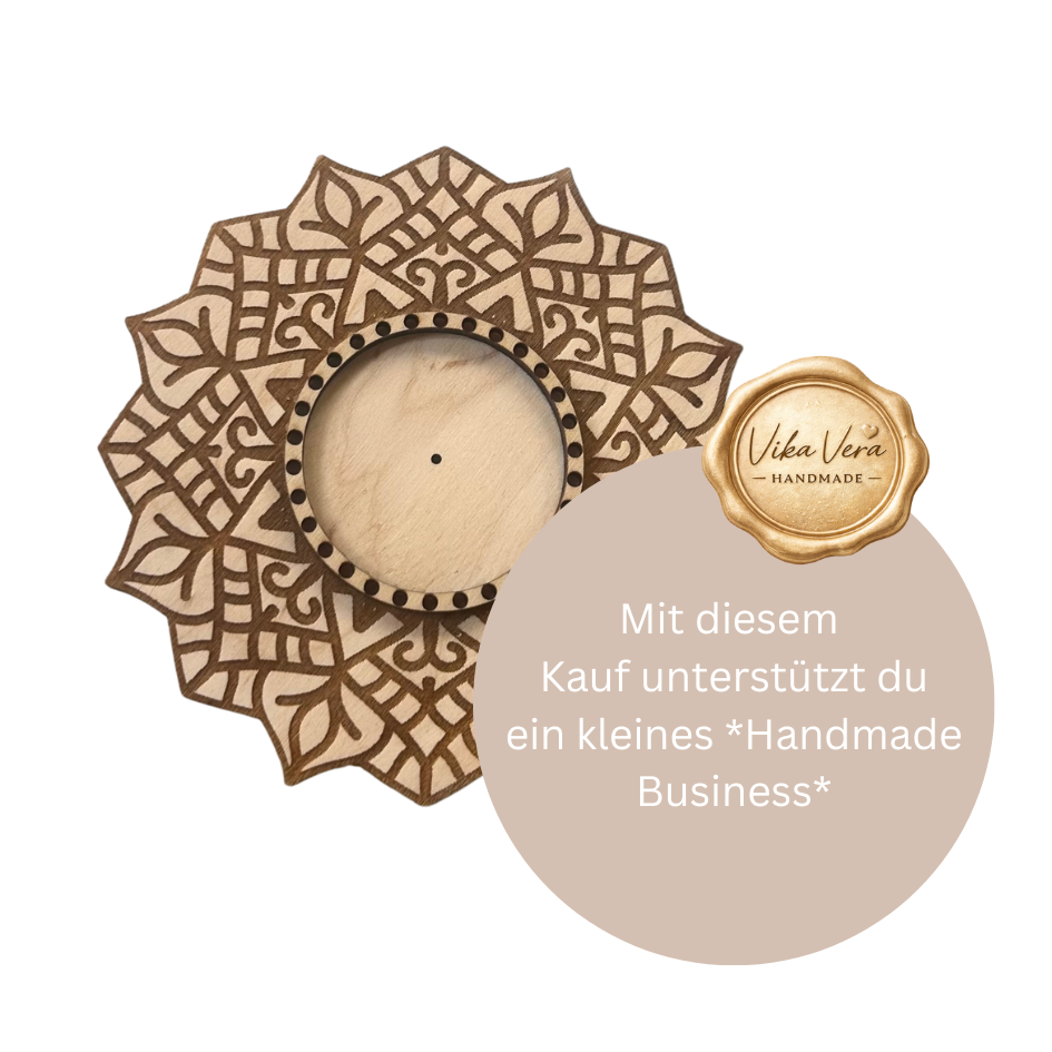Räucherstäbchenhalter - Mandala Holz