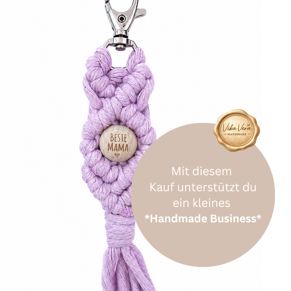 Schlüsselanhänger "Beste Mama" lila