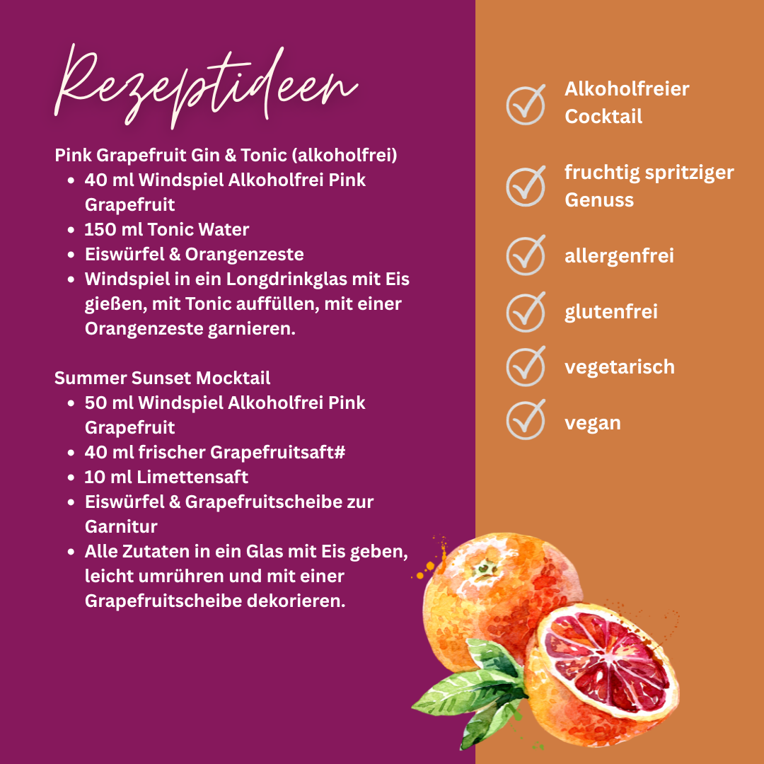 Windspiel Alkoholfrei • Pink Grapefruit • 500ml